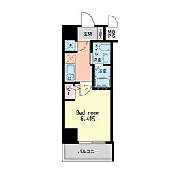 HS梅田EAST 1Kの間取図画像