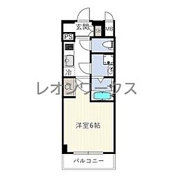 エスリードレジデンス新大阪PRIME 1Kの間取図画像