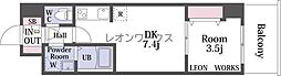 レオンコンフォート新大阪ウインズ 1DKの間取図画像