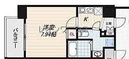 セレニテ難波西 1Kの間取図画像