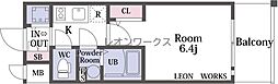 エスリード新大阪ザ・プレミアEAST 1Kの間取図画像