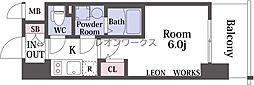 エスリードレジデンス梅田グランゲート 1Kの間取図画像