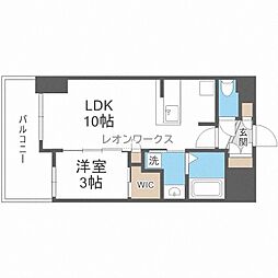 セレニテ桜川駅前プリエ 1LDKの間取図画像
