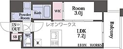 エスリードレジデンス ザ・グラン大阪ノア 1LDKの間取図画像