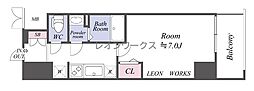 プレサンス福島吉野MENAGE 1Kの間取図画像