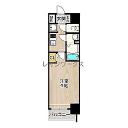 フェニックス新大阪 1Kの間取図画像