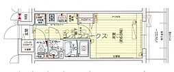 プレサンス塚本駅前 1Kの間取図画像