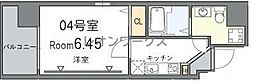 ウエンズ東心斎橋 1Kの間取図画像