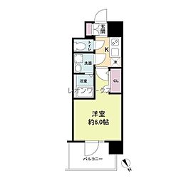 エスリードレジデンスオオサカウエスト 1Kの間取図画像