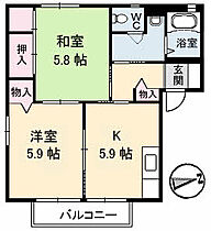 シャーメゾン愛宕山 B棟 101 ｜ 高知県高知市愛宕山南町14番1-7号（賃貸アパート2K・1階・43.75㎡） その2