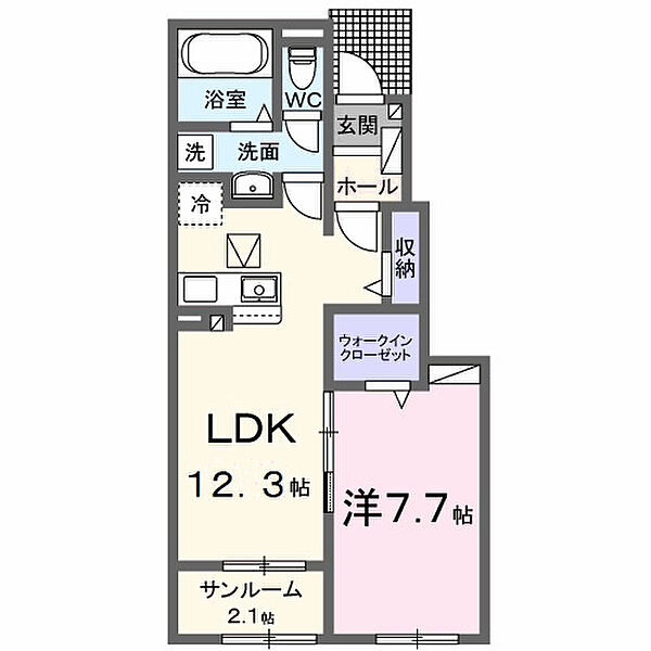 メゾンリアン 104｜高知県高知市万々(賃貸アパート1LDK・1階・50.14㎡)の写真 その2