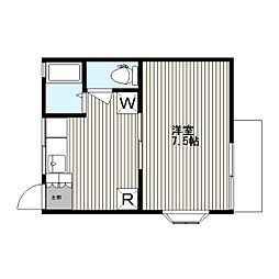 ハイツケー・アイ 1DKの間取図画像