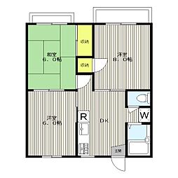 ホーレストハイムヨコミゾ 3DKの間取図画像