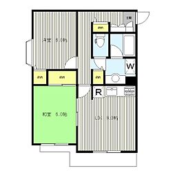 サンガーデン菊名 2LDKの間取図画像