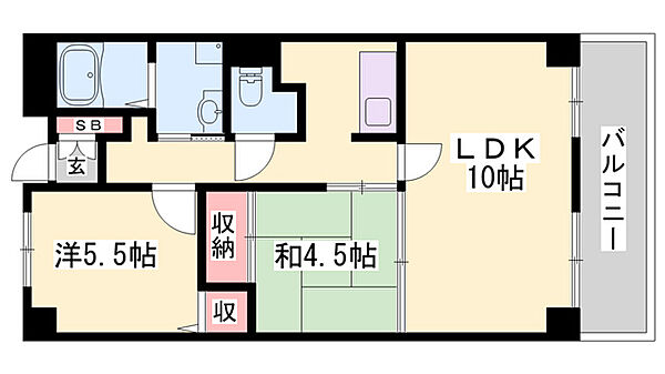 ヌーベ・ゆらの ｜兵庫県加東市社(賃貸マンション2LDK・3階・52.00㎡)の写真 その2