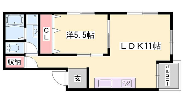 グランヴェール南車崎 ｜兵庫県姫路市南車崎2丁目(賃貸マンション1LDK・3階・45.00㎡)の写真 その2