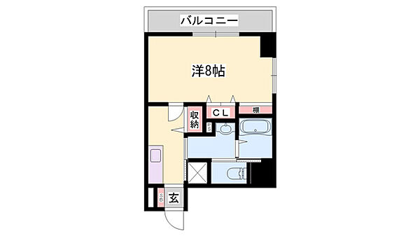 フェリーチェ姫路駅前 ｜兵庫県姫路市朝日町(賃貸マンション1K・3階・26.65㎡)の写真 その2