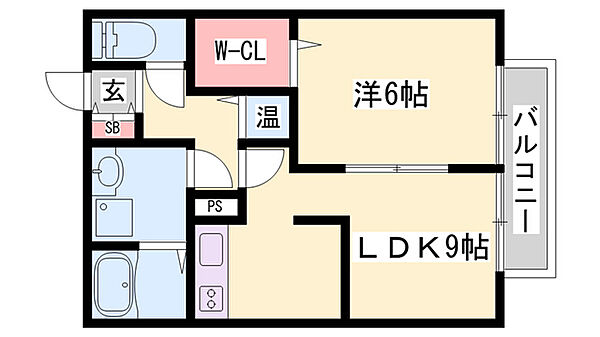 ハーモニーコート ｜兵庫県姫路市東今宿5丁目(賃貸アパート1LDK・1階・40.07㎡)の写真 その2