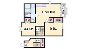 パインリバースIII  ｜ 兵庫県相生市向陽台（賃貸アパート2LDK・2階・58.53㎡） その2