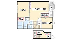 パルトネールＦI  ｜ 兵庫県姫路市飾磨区構5丁目（賃貸アパート2LDK・2階・58.12㎡） その2