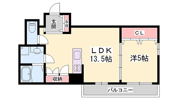 ペルル学園通り ｜兵庫県姫路市東辻井2丁目(賃貸マンション1LDK・2階・36.82㎡)の写真 その2