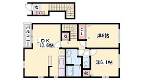 トリノ　フルートA  ｜ 兵庫県赤穂市若草町（賃貸アパート2LDK・2階・63.49㎡） その2