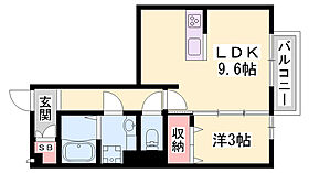 プレベール　Ｂ棟  ｜ 兵庫県姫路市飾磨区英賀西町1丁目（賃貸アパート1LDK・2階・35.35㎡） その2