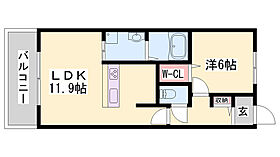 エレアージュ姫路駅南  ｜ 兵庫県姫路市飾磨区野田町（賃貸アパート1LDK・1階・43.48㎡） その2