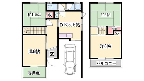 福島戸建 ｜兵庫県姫路市大津区恵美酒町1丁目(賃貸一戸建4DK・1階・60.00㎡)の写真 その2