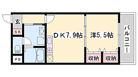 ジェルメ城陽  ｜ 兵庫県姫路市三左衛門堀東の町（賃貸マンション1DK・4階・34.40㎡） その2