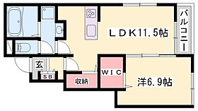 フレンドリー　A  ｜ 兵庫県姫路市辻井（賃貸アパート1LDK・1階・44.17㎡） その2