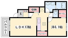 ラフレシールあぼしE  ｜ 兵庫県姫路市網干区北新在家（賃貸アパート1LDK・1階・45.77㎡） その2