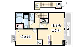 アウローラ玉手IIＡ  ｜ 兵庫県姫路市玉手（賃貸アパート1LDK・2階・46.09㎡） その2