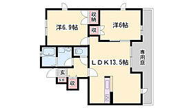 orijinMatsuoka A棟  ｜ 兵庫県相生市赤坂1丁目（賃貸アパート2LDK・1階・63.34㎡） その2