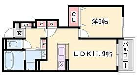 グレイス　ルタンI  ｜ 兵庫県姫路市西庄（賃貸アパート1LDK・1階・45.03㎡） その2