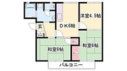 叶い坂2号 3DKの間取図画像
