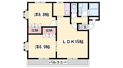 間取図画像 2LDK