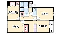 アーバンコート3 3DKの間取図画像