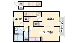 アネックスハイブリッジB 1SLDKの間取図画像