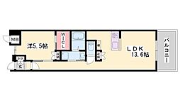 キャッスルコート神田町 1LDKの間取図画像