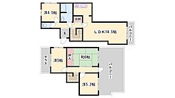 グランシャトー城北 4LDKの間取図画像