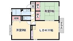 セジュールヒルトップ B棟 2階/-