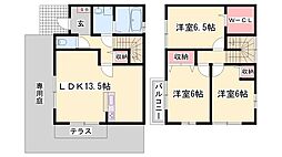 ジュネス辻井1番館 3LDKの間取図画像