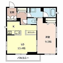 CasaMoNo 1LDKの間取図画像