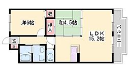 スタットニューヘン英賀保 2LDKの間取図画像