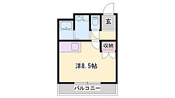 リバーテック ワンルームの間取図画像
