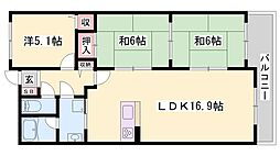 田寺グランドヒルズ 3LDKの間取図画像