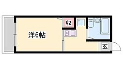 アートヒルズ ワンルームの間取図画像