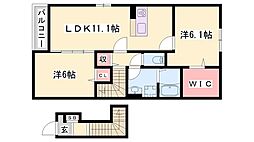 セレーネ 2LDKの間取図画像