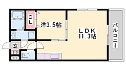 グランピア姫路 1LDKの間取図画像
